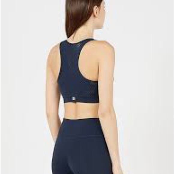 AUrum Activewear Navy Blue Hermosa Sports Bra in Total Eclipse - Picture 2 of 15